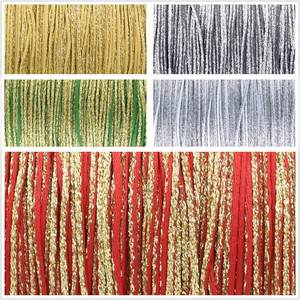 Navidad rojo contraste trenza Diy Material regalo embalaje hoja dorada Color a juego cadena con cuerda tamaño 10 - Product Image 3