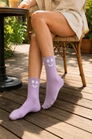 Chaussettes décontractées pour femmes, anti-bactériennes, respirantes, absorbant la transpiration, en spandex/polyester, motif rayé jacquard, pour l'été et le quotidien