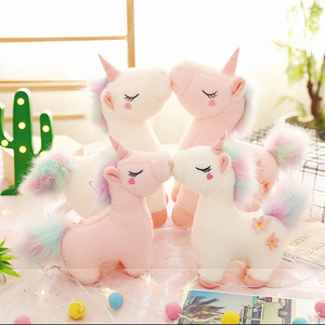 Sueño unicornio poni almohada multifuncional tela elástica corazón completo muñeca algodón orgánico unicornio peluche animal de peluche - Product Image 4