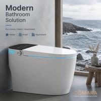 WC intelligent avec bidet intégré, siège chauffant, drainage en S, télécommande incluse pour salle de bain