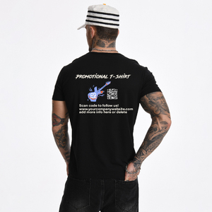 Sublimation Team Advertising Black Tshirt Custom logo Label Blank Plain Oem Men t Shirt