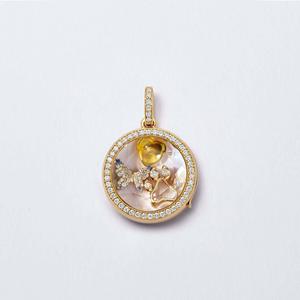 Collier pendentif médaillon papillon DIY avec boîte photo transparente, breloques ouvrables <span class=keywords><strong>en</strong></span> laiton plaqué or, bijoux pour enfants et femmes - Product Image 3