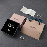 Cajas Rígidas de Joyería con Logotipo Personalizado de Alta Gama, con Impresión a Cuatro Colores, Reciclables, para Aretes, Collares y Anillos