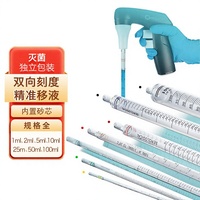 Pipette à sérum STEEMA 1 2 5 10mL, tube d'échantillonnage en plastique stérile, tube d'aspiration de liquide