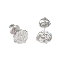 Boucle d'oreille en diamant Moissanite Iced Out Vvs en argent sterling 925 fin au prix de gros