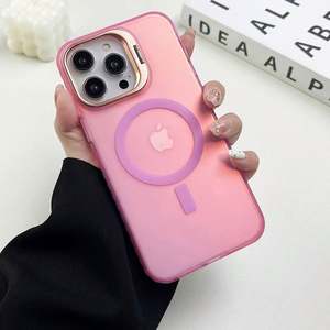 เคสโทรศัพท์แบบกันกระแทกเคลือบด้านพร้อมแม่เหล็กและขาตั้งโลหะสำหรับ iPhone 16 15 Pro Max 14 Plus 13 12 Pro - Product Image 4