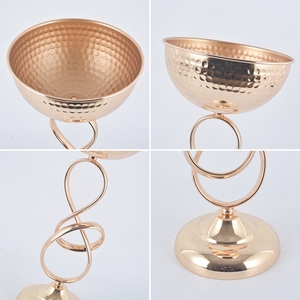 Dekorasi Bunga Pernikahan Pesta Perjamuan, Vas Bunga Meja, Alat Peraga Latar Belakang Panggung, Dudukan Bunga Besi Putar Berlapis Emas Desain Baru - Product Image 6