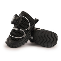 Système de boucle à verrouillage rotatif, maille respirante, bande réfléchissante de sécurité, semelle en PU souple, antidérapante, chaussures légères pour chiots, chats et chiens