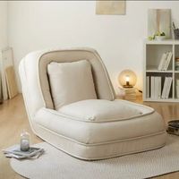 Canapé paresseux pour humains et chiens, canapé de sol réglable avec 2 coussins, housse amovible et lavable pour salon et chambre