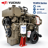 Moteur marin SCDC YUCHAI série YC4FA 80-150 ch 3000-3100 tr/min, moteur diesel turbo 4 cylindres, remplacement pour Cummins Yanmar