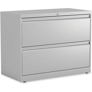 Alera Classeur latéral gris clair à 2 tiroirs, 36 po x 18,63 po x 28 po, 2 tiroirs pour dossiers format légal/lettre, en métal - Product Image 3