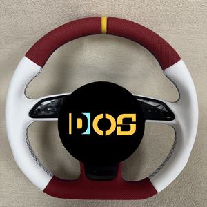 Volant sport en cuir pleine fleur personnalisé DOS à fond plat pour <span class=keywords><strong>Audi</strong></span> A1 A3 A4 A5 A6 A7 S/RS Q3 Q5 Q7 TT <span class=keywords><strong>R8</strong></span> - Product Image 1