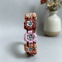Collier pour chien élégant en nylon tissé, couleur unie, motif floral, réglable, avec boucle à dégagement rapide, robuste, toutes saisons, style luxe léger