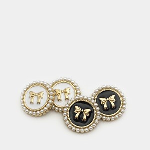 LS325 Good Quality Pearl Bow <strong>Button</strong> Metal <strong>Shank</strong> <strong>Buttons</strong> for Clothing Sweater Coat Decorative <strong>Button</strong> - Product Image 1