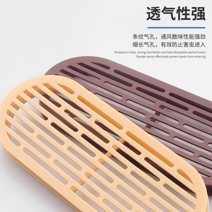 Grille de ventilation ovale en plastique respirant rouge pour armoire à chaussures - Product Image 3