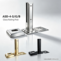 Moderner Edelstahl-Glas-Spigot für Innen-/Außenbereich Balkon Terrasse Veranda Zaun Treppenstufen Plattformen - Rostbeständig