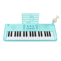 Teclado Electrónico Portátil de Plástico de 37 Teclas, Juguete de Piano, Instrumento Musical Duradero para Niños, Colores Vivos, Personalizable de Fábrica