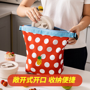 Sac à déjeuner pliable avec isolation, grande capacité, sac de rangement multifonctionnel pour aliments et cosmétiques - Product Image 3