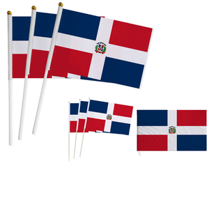 Parapluie drapeau national en polyester personnalisé avec logo, vente en gros, pour supporters de football 2026 de la République Dominicaine - Product Image 2