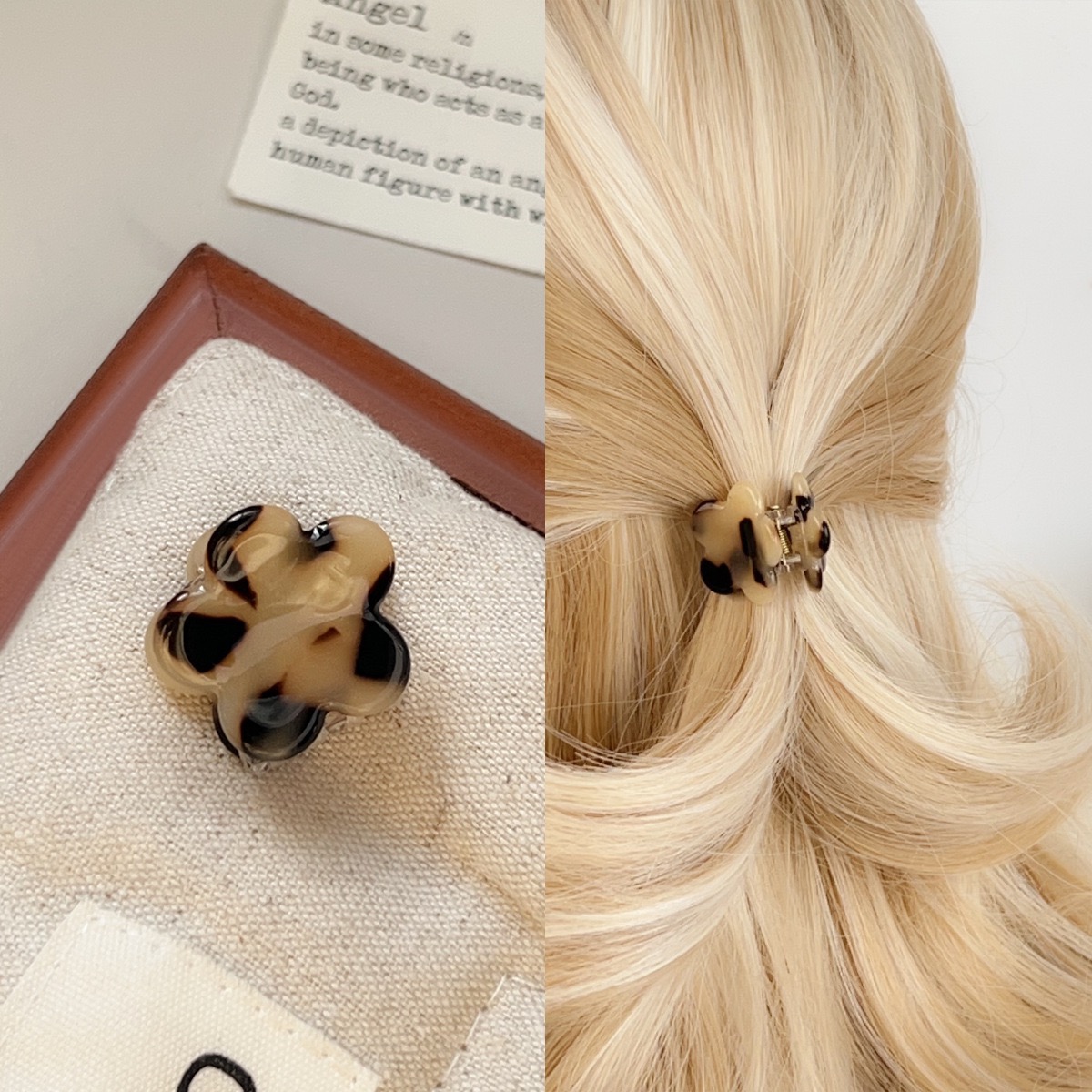 3 écailles de tortue beige 2,3cm