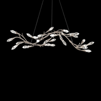 Murano américain rural rétro cristal fleur lustre salle à manger suspension Secret Garden Linear Suspension Light