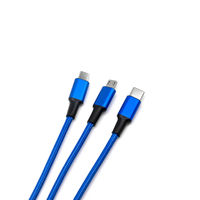 Câble de charge multi-USB de haute qualité, 1,2 m, câble en nylon tressé de type C, câble de charge USB C 5 en 1 pour la vente au détail et la promotion