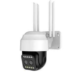 Cheap PTZ 4MM Wifi Dual Lens Wireless Dome IP Camera Security Outdoor Home CCTV Camara