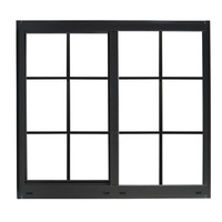 Fenêtre coulissante en aluminium à double vitrage couleur champagne, norme européenne MINGLEI