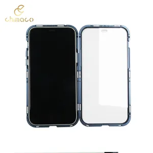 Di lusso A 360 Gradi Della Copertura Completa di Protezione In Vetro Temperato di Vibrazione Magnetica Cassa Del Telefono del respingente del Metallo Per il <span class=keywords><strong>iPhone</strong></span> <span class=keywords><strong>12</strong></span> - Product Image 1