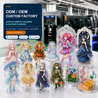 Support de figurine anime en acrylique avec estampage à chaud doré, base à encastrer, dôme en époxy 3D, impression UV double face, plaque en mica – Vente directe usine