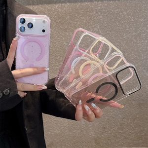 Nueva Funda Magnética Transparente con Purpurina para iPhone 17 Air 16 15 14 Pro Max, con Lámina Dorada, Resina IMD y TPU, Antigolpes - Product Image 2