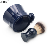 Ensemble de brosse à raser de marque OEM, lame en poils synthétiques, bol à savon en plastique, soin du visage, soin de la barbe