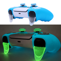 Housse en silicone pour manette de jeu PS5, couleur unie, lumineuse, protection pour manette de jeu PS5, housse en silicone