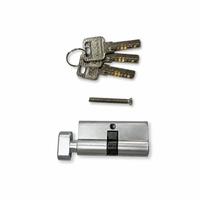 Cylindre de serrure de porte cylindrique zingué avec bouton rotatif, 3 clés, vente en gros, logo personnalisé, OEM pour maison, bureau, hôtel