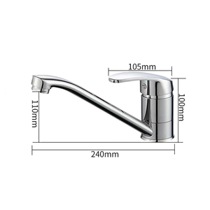 Robinet de lavabo à bec long monté sur le pont, corps en laiton et poignée en alliage de zinc, vente chaude - Product Image 3
