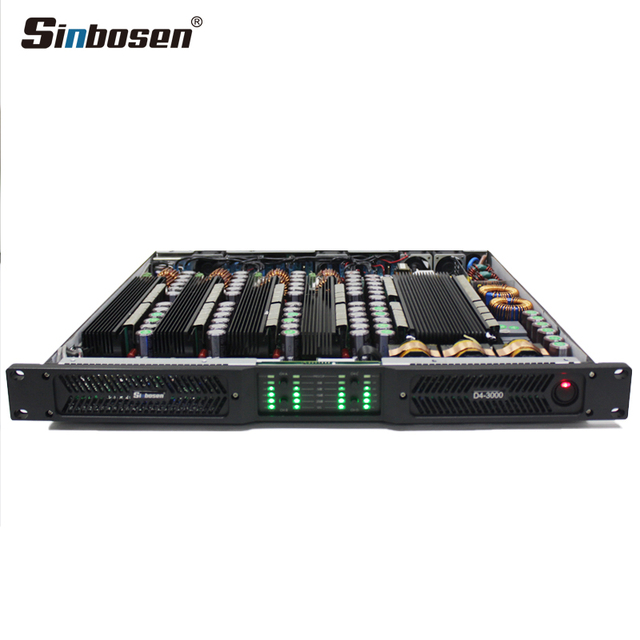 90V-240V 4 Channel Sinbosen D4 3000 Watts Sound Audio Equipment Professional Digital Class D Power Amplifier