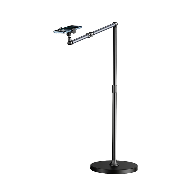 Phone Tablet Floor Stand Multi-Angle Adjustable 360° Rotation Tapered Support Design for Bed Use for Bulk Order
