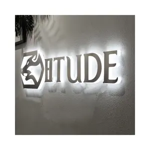 Indoor Outdoor Shop Business Name Design illuminazione 3D parole luminose LED Frontlit retroilluminato Letter Sign