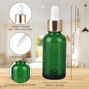 Botella de Vidrio Transparente Azul Ámbar Verde de 10 ml, 15 ml, 20 ml, 30 ml, 50 ml, 100 ml para Aceite Esencial, Líquido, Cosméticos, con Tapa de Rosca - Product Image 2