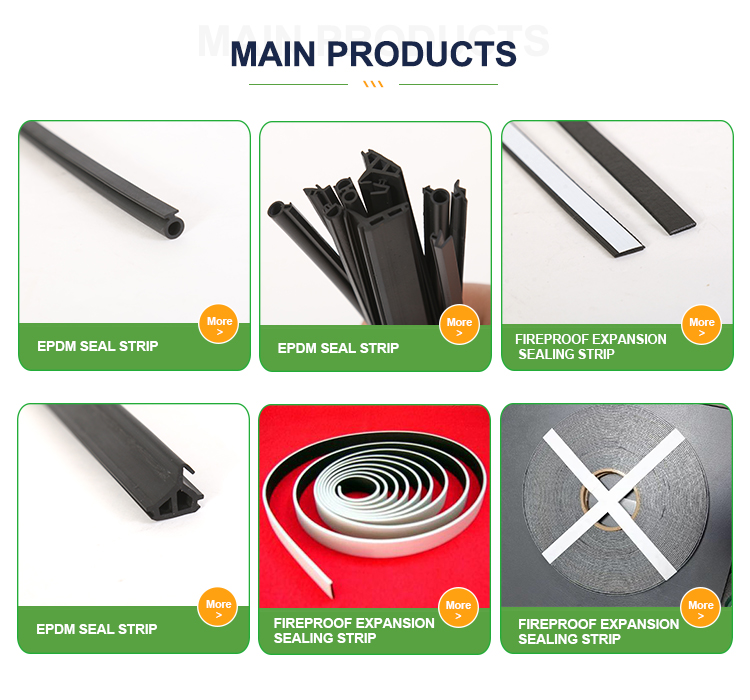 High Resilience EPDM Foam Rubber Sealing Strip Waterproofing For Window