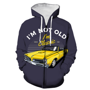 Cartone animato Vintage Car <span class=keywords><strong>felpa</strong></span> con cappuccio da uomo top Teens felpe con stampa 3D Unisex Harajuku Hip Hop con cappuccio giacche Streetwear - Product Image 4
