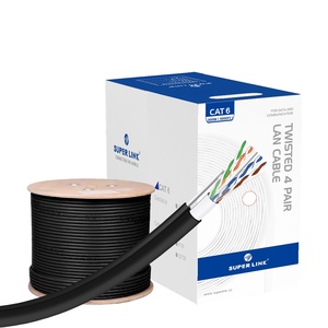 สายเคเบิลสื่อสารทองแดงเกรดอุตสาหกรรม CAT5 CAT6 CAT6A FTP พร้อมสายแมสเซนเจอร์ไวร์สำหรับการเดินสายเหนือศีรษะอย่างปลอดภัย - Product Image 2