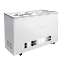 Freezer Display Dingin Terbaik 1000 Liter, Freezer Besar untuk Peralatan Dapur, Kulkas Freezer Komersial