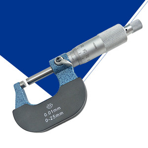 Qinghai Outside <b>Micrometer</b> 0-25mm 0.01mm Resolution Alloy Steel Measuring Tool - Product Image 2