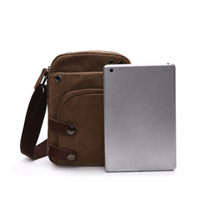 Portafoglio da viaggio da <span class=keywords><strong>uomo</strong></span> in tela retrò personalizzato all'ingrosso <span class=keywords><strong>borsa</strong></span> a tracolla portatile da <span class=keywords><strong>uomo</strong></span> con una spalla di moda - Product Image 5