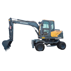 Excavadora de ruedas HW80G 8Ton Hyundai con motor de marca superior y certificación CE/EPA a la venta - Product Image 1