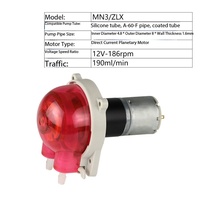 Pompe péristaltique micro DC 12V 24V à moteur pas à pas, pompe rotative avec sortie de 6,4 mm pour le remplissage et la distribution de liquides épais