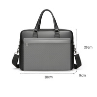 Sac à bandoulière classique unisexe pour ordinateur portable avec fermeture éclair, durable, tendance, grande capacité, pour le bureau