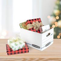 Boîte de rangement pliable en carton ondulé avec poignée découpée, boîte d'emballage personnalisée pour les dossiers de bureau