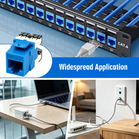 Module Keystone RJ45 Cat6a sans outil, coudé à 90 et 180 degrés, pour câblage UTP Cat 6 T568A et T568B